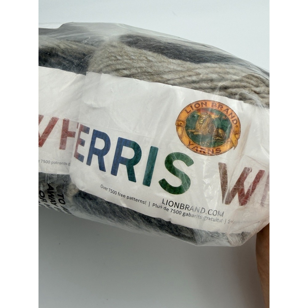 New 3 Lion Brand Ferris Wheel Yarn Cakes Morning Java Brown Grey Ombre Lot - Picture 3 of 6